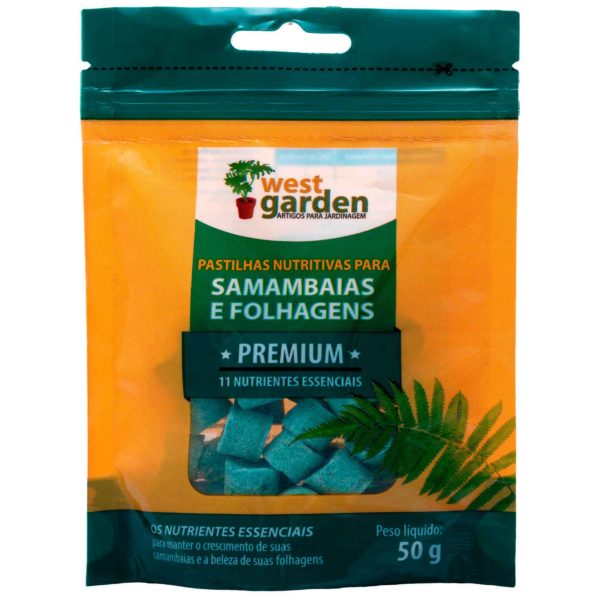 SAMAMBAIAS PASTILHAS NUTRITIVAS PREMIUM WEST GARDEN 50g
