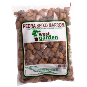 PEDRA SEIXO MARROM 05 kg WEST GARDEN