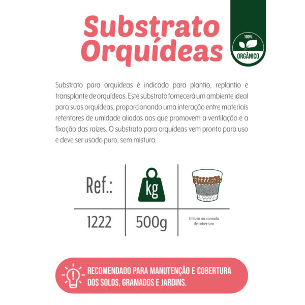 ORQUÍDEAS SUBSTRATO PARA ORQUÍDEAS PREMIUM 500 g - Imagem 4
