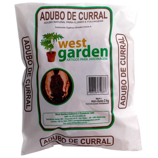ADUBO DE CURRAL 02 kg PREMIUM WEST GARDEN