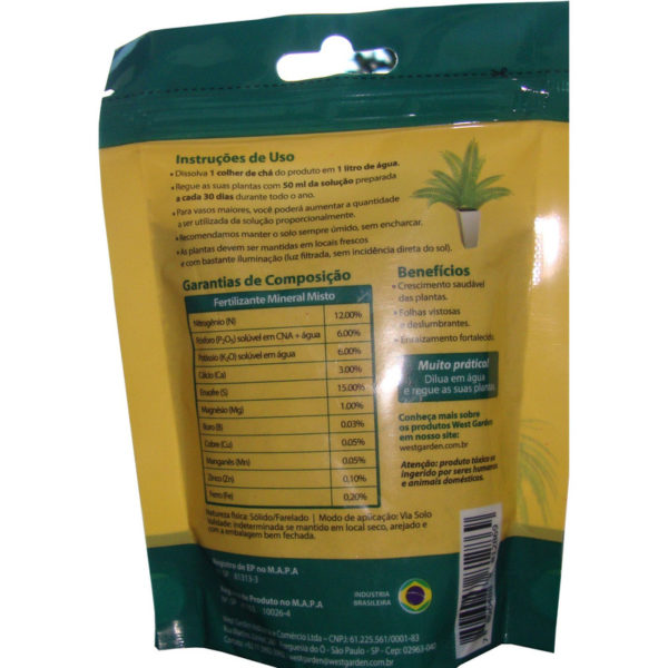 SAMAMBAIAS NUTRIÇÃO PREMIUM WEST GARDEN 150g - Imagem 3