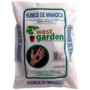 HUMUS DE MINHOCA 02 kg PREMIUM WEST GARDEN