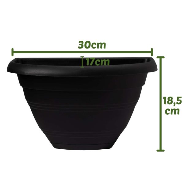 Vaso Porto Parede c/ prato anti dengue - 30cm - Imagem 4