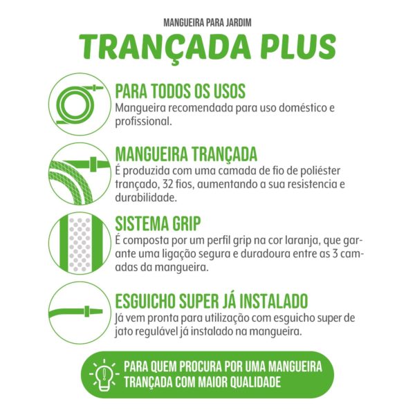 Mangueira Trançada Plus MJT c/ Esguicho Superior - Imagem 4