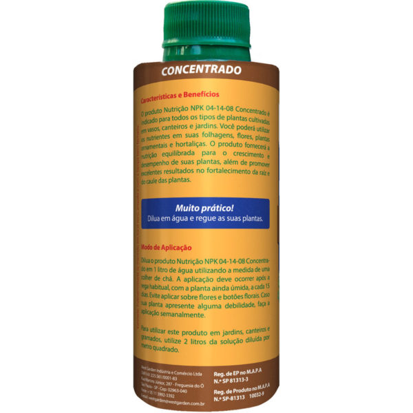 04 14 08 NUTRIÇÃO CONCENTRADA PREMIUM WEST GARDEN 138ml - Imagem 3