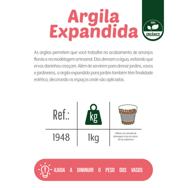 ARGILA EXPANDIDA  1kg WEST GARDEN - Imagem 3
