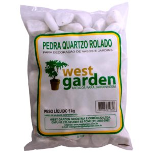 PEDRA QUARTZO ROLADO 5kg WEST GARDEN
