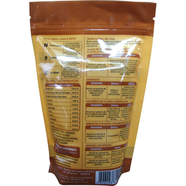 10 10 10 NUTRIÇÃO FARELADO PREMIUM WEST GARDEN 500g - Imagem 3