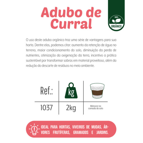 ADUBO DE CURRAL 02 kg PREMIUM WEST GARDEN - Imagem 3